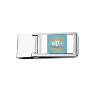Logo No Tobacco Day Art Deco Fashion - Cartera delgada para dinero con clip de acero inoxidable
