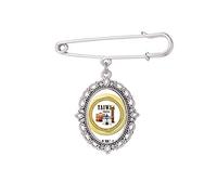 Logo Taiwán Atracciones Edificio Broche Pin Vestido Camisa Bufanda Clips, M