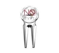 Logo World Cancer Day No Smoking Golf Divot Tool Herramienta de reparación de pelotas de golf