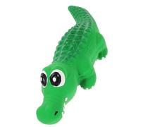 LOGOFUN Juguete chirriante de látex para perro, cocodrilo, juguete masticable de látex para cachorros, juguete interactivo con chirriador, juguete de animales de dibujos animados para cachorros, para