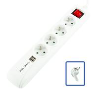 Logon lps165 base múltiple 1,5 m 4 salidas ac interior / exterior bla