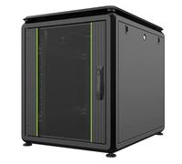 LOGON RDL12U68BL Rack o Bastidor Independiente 12U 600kg Negro Estante - Estantería (600 kg, Rack o Bastidor Independiente, 12U, Acero, Vidrio, Negro)