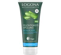 LOGONA Naturkosmetik Acondicionador hidratante de aloe vera orgánico, acondicionador natural para cabello seco, hidratación intensa para cabello suave, peinado mejorado, vegano y sin silicona, 200 ml