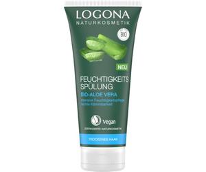 LOGONA Naturkosmetik Acondicionador hidratante de aloe vera orgánico, acondicionador natural para cabello seco, hidratación intensa para cabello suave, peinado mejorado, vegano y sin silicona, 200 ml