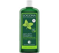 LOGONA Naturkosmetik Champú antigrasa de melisa, proporciona ligereza y frescura, armoniza el equilibrio en el cuero cabelludo de forma natural, con extractos vegetales orgánicos, 250 ml