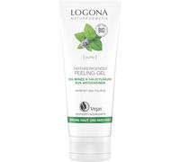 LOGONA Naturkosmetik Gel exfoliante de limpieza profunda, refina y refresca la piel, exfolia suavemente y elimina las células muertas de la piel, vegano, 100 ml