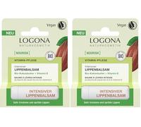 LOGONA Naturkosmetik NOURISH Bálsamo labial intenso manteca de cacao orgánica - 4,6 g - con vitamina E y manteca de cacao orgánica - ingredientes veganos y naturales - para labios muy secos y