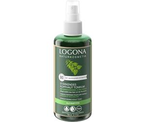 LOGONA Naturkosmetik Tónico fortalecedor para el cuero cabelludo, ortiga y abedul, tónico nutritivo para el cabello y el cuero cabelludo, tónico de abedul con probióticos naturales, vegano, para todo