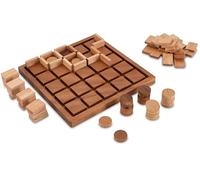 LOGOPLAY Dots and Boxes - Caja para queso - para 2 jugadores - Campo de juego 22 x 22 cm - Juego de estrategia de madera