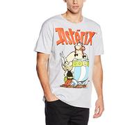 Logoshirt Asterix - Asterix & Obelix-Camiseta para Hombre Color Gris (Grey Melange) Talla Large