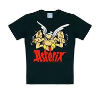 Logoshirt Asterix el Galo - Asterix Grimace Camiseta para niño - Negro - Diseño Original con Licencia, Talla 4-6 años