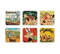 Logoshirt® Asterix el Galo I Asterix y Obelix I Gallos Valientes I Juego de 6 I Posavasos I Corcho I 10x10cm I Impresión Duradera I Diseño Original con Licencia