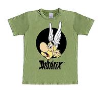 Logoshirt® Asterix I Retrato I Camiseta Vintage I Print I Mujer y Hombre I Manga Corta I Verde Claro I Diseño Original con Licencia, Talla S