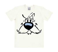 Logoshirt Asterix-Idefix Faces Camisa Casual, Blanco Roto (Casi Blanco), M para Hombre