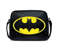 Bandolera Batman Logotipo - DC Comics - Batman Logo - La Bolsa de Mensajero del Hombre - Superhéroe - Negro - Diseño Original con Licencia - LOGOSHIRT