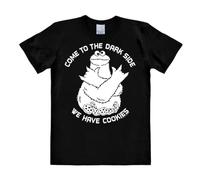Logoshirt® Barrio Sésamo I Monstruo de Las Galletas I Come To The Dark Side I Camiseta Print I Mujer y Hombre I Cuello Redondo I Manga Corta I Negro I Diseño Original con Licencia I Talla 3XL