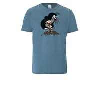 LOGOSHIRT Camiseta 'Der Kleine Maulwurf' azul paloma / rosa / negro / blanco S azul paloma / rosa / negro / blanco