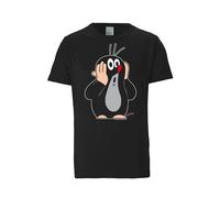 LOGOSHIRT Camiseta 'Der kleine Maulwurf' gris / rojo / negro / blanco 5XL gris / rojo / negro / blanco