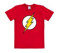 Logoshirt Camiseta Flash - Logotipo - Camiseta DC Comics - Flash - Logo - Camiseta con Cuello Redondo Rojo - Diseño Original con Licencia, Talla 4XL