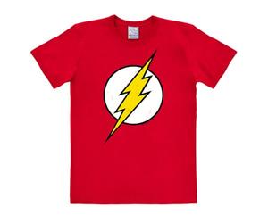 Logoshirt Camiseta Flash - Logotipo - Camiseta DC Comics - Flash - Logo - Camiseta con Cuello Redondo Rojo - Diseño Original con Licencia, Talla 4XL