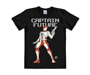 Logoshirt - Camiseta Hombre Captain Future - Capitán Futuro - Negro - Diseño Original con Licencia, Talla M