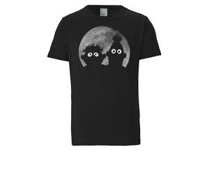 LOGOSHIRT Camiseta 'Sesamstraße - Ernie & Bert' gris / negro 4XL EUR