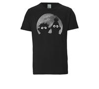 LOGOSHIRT Camiseta 'Sesamstraße - Ernie & Bert' gris / negro 4XL gris / negro