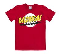Logoshirt Camiseta Sheldon - Zas en Toda la Boca - Camiseta The Big Bang Theory - ¡ Bazinga ! - Camiseta con Cuello Redondo Rojo - Diseño Original con Licencia, Talla 3XL