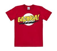 Logoshirt Camiseta Sheldon - Zas en Toda la Boca - Camiseta The Big Bang Theory - ¡ Bazinga ! - Camiseta con Cuello Redondo Rojo - Diseño Original con Licencia, Talla XL
