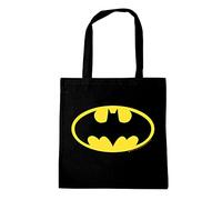 Logoshirt® DC Comics | Batman | Logo | Bolsa de algodón | Impresa I Asas largas | negro | Diseño original con licencia