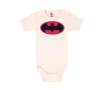 Logoshirt® DC Comics - Batman Logo Rosa I Pelele - Body Estampado - Bebés - Niña I Rosa Claro | Diseño Original con Licencia, Talla 86/98, 13-24 Meses