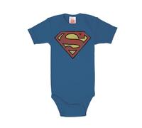 Logoshirt® DC Comics I Superman I Logo I Pelele I Body Estampado I Bebés I Niña y Niño I Manga Corta I Azul | Diseño Original con Licencia I Talla 7-12 Meses