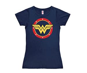Logoshirt® DC Comics I Wonder Woman I Circle Logo I Camiseta Print I Mujer I Manga Corta I Azul Oscuro I Diseño Original con Licencia, Talla S