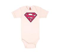 Logoshirt® DC Comics - Superman Logo Rosa I Pelele - Body Estampado - Bebés - Niña I Rosa Claro | Diseño Original con Licencia, Talla 50/56, 0-2 Meses