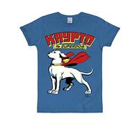 Logoshirt® DC I Superman I Krypto The Superdog I Camiseta Print I Mujer y Hombre I Manga Corta I Azul | Diseño Original con Licencia I Talla XL