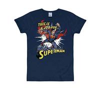 Logoshirt® DC I Superman I This Is A Job For I Camiseta Print I Mujer y Hombre I Manga Corta I Azul-Oscuro I Diseño Original con Licencia I Talla XS