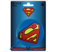 Logoshirt®DC - Superman Logo I Timbre Bicicleta Grande Ø 80 mm I Campana con Motivo biciclo Retro I fatto di Acciaio Solido I Diseño Original con Licencia