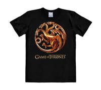 Logoshirt® Game of Thrones | Dragones | Targaryen I Camiseta Print I Mujer y Hombre I Manga Corta I Negro | Diseño Original con Licencia I Talla XS