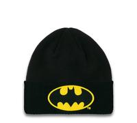 Logoshirt Gorro de Punto Batman Logotipo - DC Comics - Beanie Batman Logo - Bordado - Gorro de Punto Original de la Marca Negro - Diseño Original con Licencia