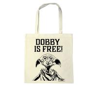 Logoshirt® Harry Potter | Dobby Is Free | Bolsa de algodón | Impresa I Asas largas | natural | Diseño original con licencia