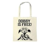 Logoshirt® Harry Potter | Dobby Is Free | Bolsa de algodón | Impresa I Asas largas | natural | Diseño original con licencia