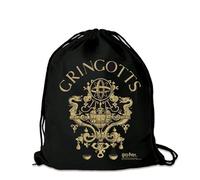 Logoshirt® Harry Potter | Gringotts | Logo | Mochila saco | Estampada | AZO-free | Cordón resistente | negro | Diseño original con licencia