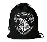 Logoshirt® Harry Potter | Hogwarts | Logo Blanco | Mochila saco | Estampada | AZO-free | Cordón resistente | negro | Diseño original con licencia