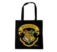 Logoshirt® Harry Potter | Hogwarts | Logo | Bolsa de algodón | Impresa I Asas largas | negro | Diseño original con licencia