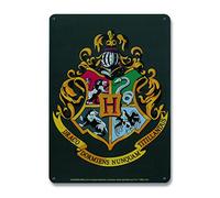 Logoshirt® Harry Potter - Hogwarts Logo - Cartel de chapa - Placa de metal - Retro - 15 x 21 cm