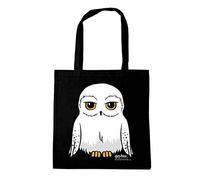Logoshirt® Harry Potter | Lechuza | Hedwig | Bolsa de algodón | Impresa I Asas largas | negro | Diseño original con licencia