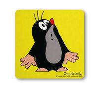 Logoshirt® Krtek, el Topo I Hooo I Amarillo I Posavasos I Corcho I 10x10cm I Impresión Duradera I Diseño Original con Licencia