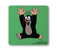 Logoshirt® Krtek, el Topo I Yay I Verde I Posavasos I Corcho I 10x10cm I Impresión Duradera I Diseño Original con Licencia