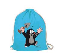 Logoshirt® Krtek, el Topo | Jujù | Mochila saco | Estampada | AZO-free | Cordón resistente | azul | Diseño original con licencia