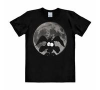 Logoshirt® Looney Tunes I Wile E. Coyote I Luna I Camiseta Print I Mujer y Hombre I Manga Corta I Negro I Diseño Original con Licencia I Talla XL